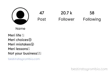 Attitude Bio for Instagram with Emoji