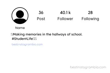 Instagram Bio for School Boy